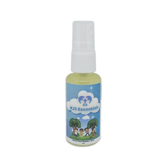 KJ3 Essentials Kids Natural Oil Blends, Bug Repellent Spray, Travel Size, 1oz, Mini, Citronella ,Palmarosa, Peppermint, Rosemary, Sample - KJ3 Essentials